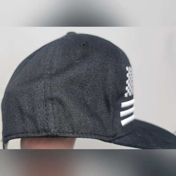 KnuckleHeads Little Threads USA BW Flag Snap Back Trucker Hat Toddler Size Small - Picture 10 of 16